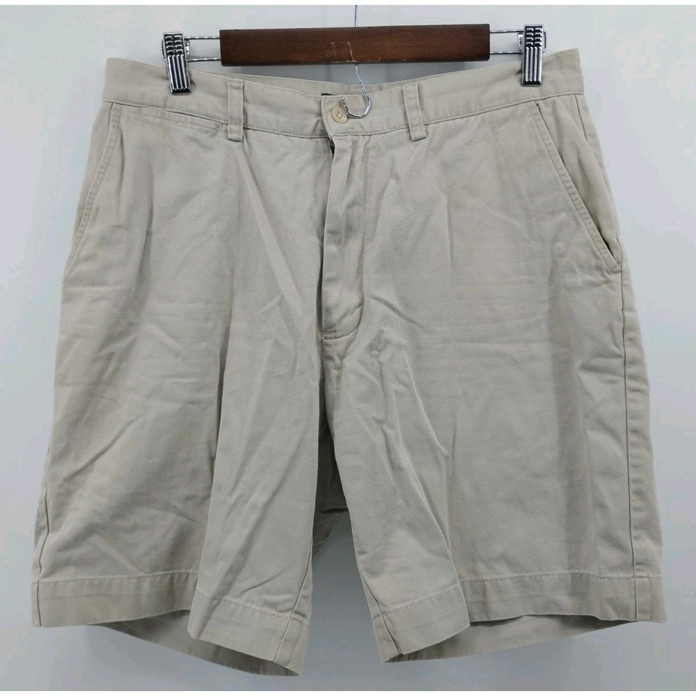 Polo by Ralph Lauren Prospect Short Mens 32 Khaki Tan‎ Flat Front 9in Inseam